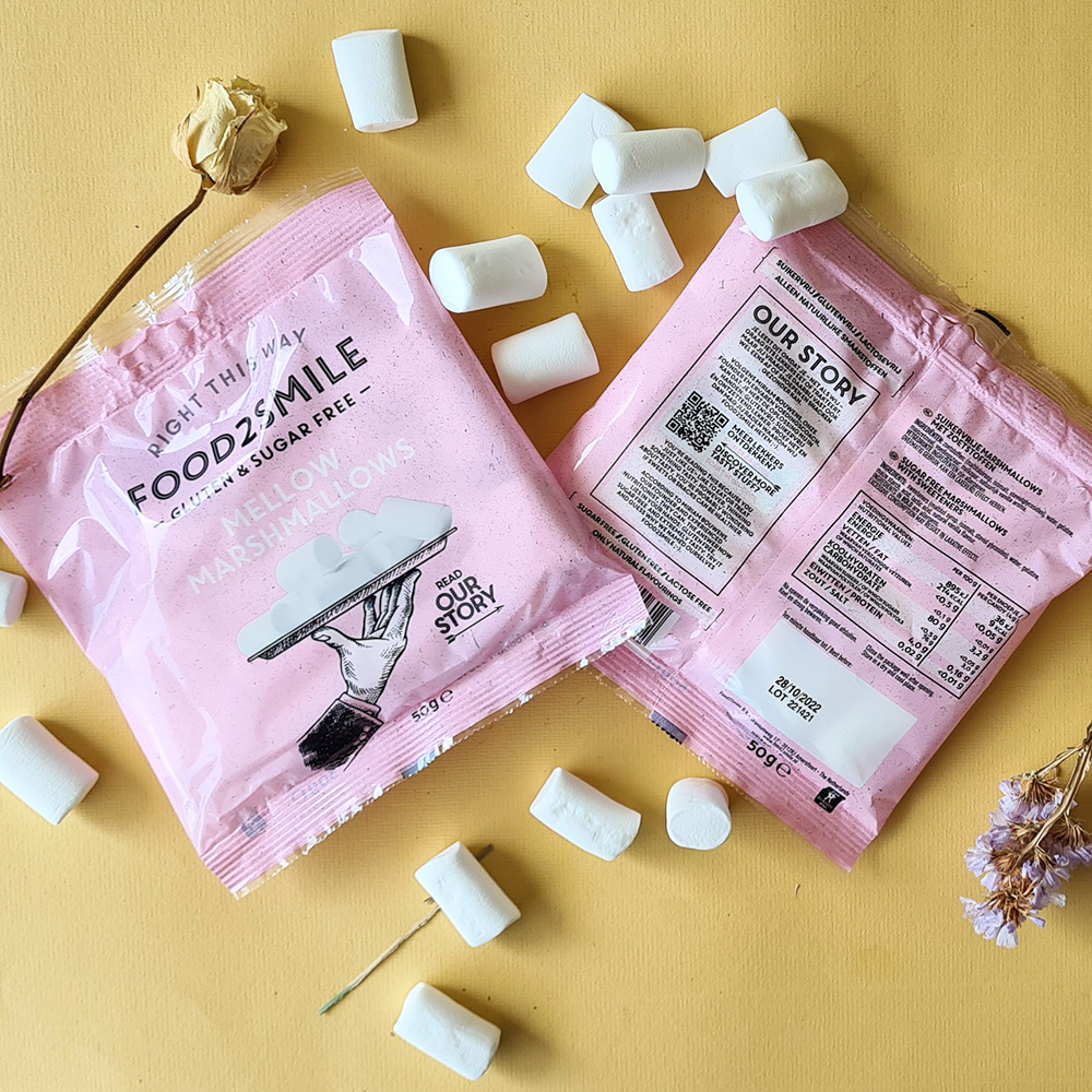 food2smile-candy-mellow-marshmallows-20x50-g-ohne-zucker image 4