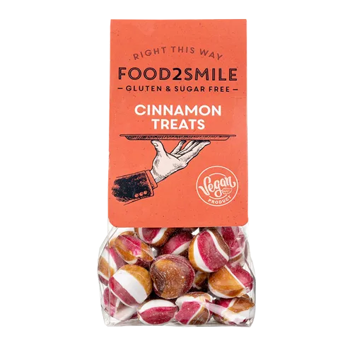 food2smile-candy-spicy-cinnamon-treats-bonbons-90g-zuckerfrei image 1