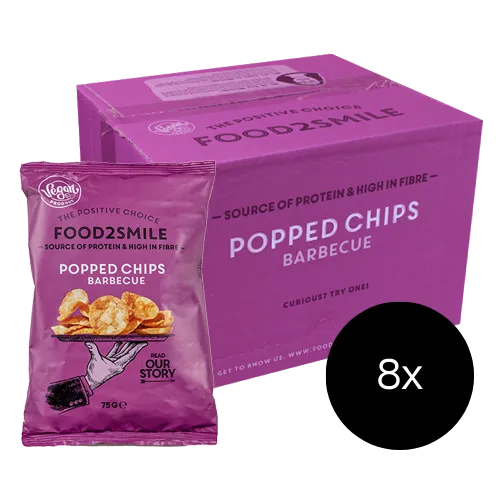 food2smile-chips-popped-chips-barbecue-8x90g-vegan image 1