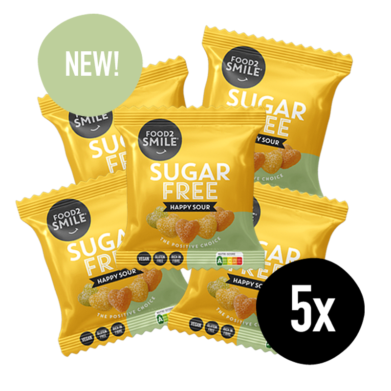 food2smile-candy-happy-sour-fruchtgummi-zuckerfrei-5x50-g image 1