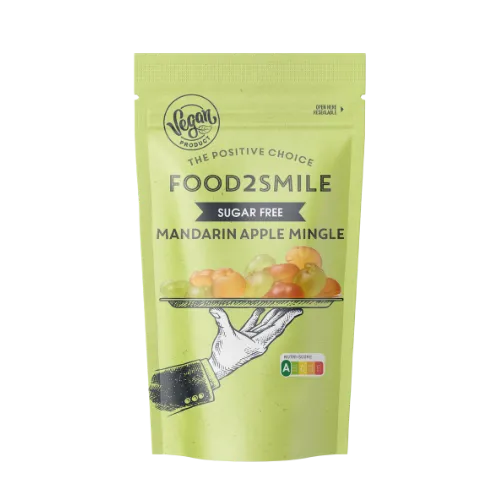 food2smile-candy-mandarin-apple-mingle-gummi-85g-zuckerfrei image 1