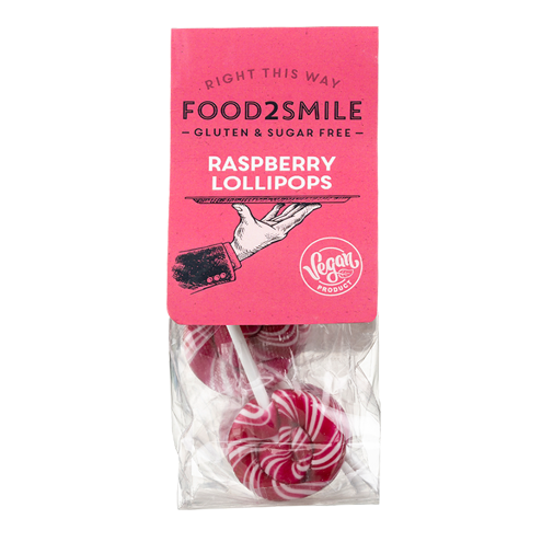 food2smile-candy-raspberry-lollipops-lutscher-5-st-ck-zuckerfrei image 1
