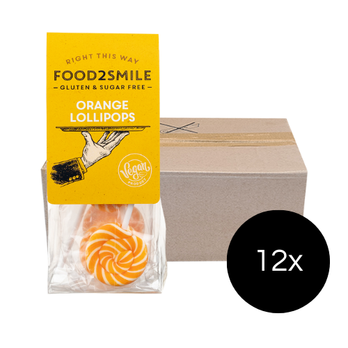 food2smile-candy-orange-lollipops-lutscher-60-st-ck-zuckerfrei image 1