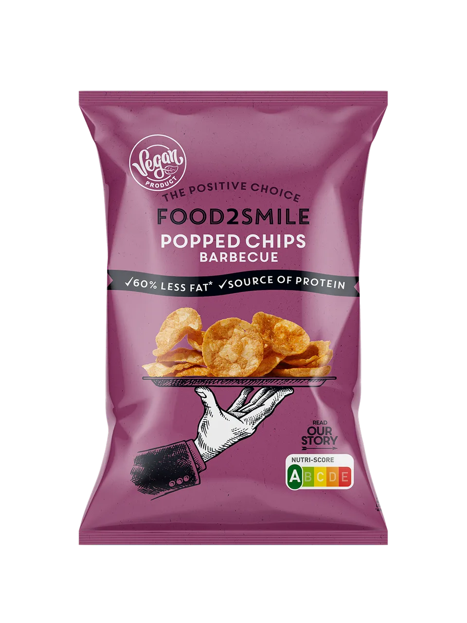food2smile-chips-popped-chips-barbecue-bbq-90g-vegan image 1