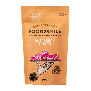 food2smile-candy-raspberry-treats-bonbons-himbeere-90g-zuckerfrei image 1