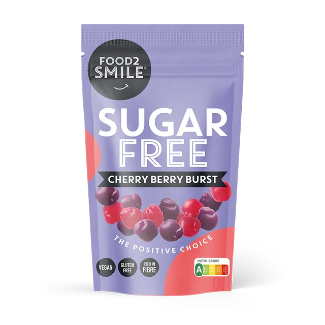 food2smile-candy-cherry-berry-fruchtgummi-85g-zuckerfrei image 1