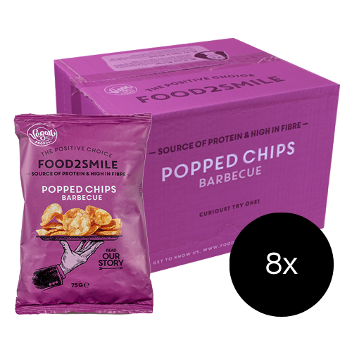 food2smile-chips-popped-chips-barbecue-8x90g-vegan image 1