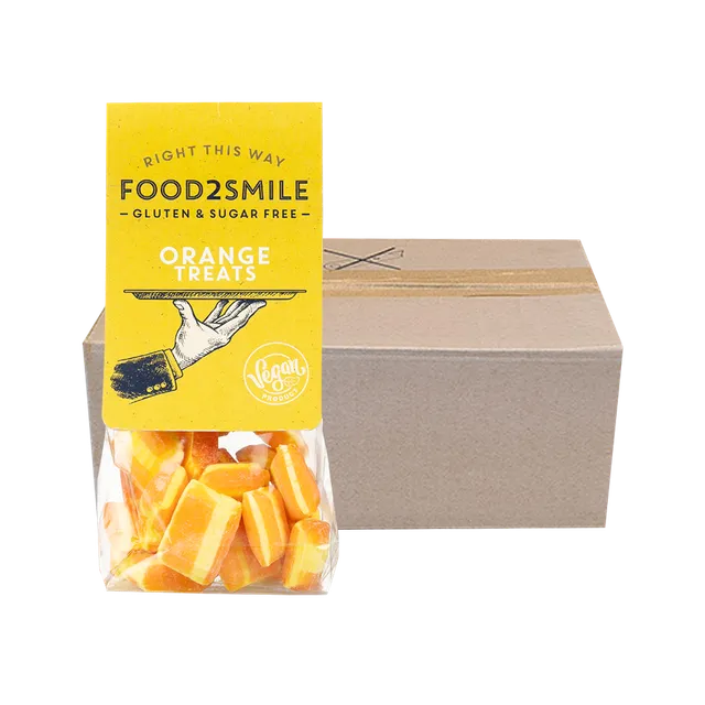 food2smile-candy-orange-treats-bonbons-12x90g-zuckerfrei image 1