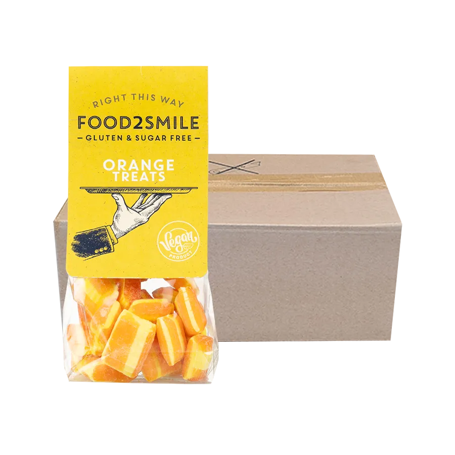 food2smile-candy-orange-treats-bonbons-12x90g-zuckerfrei image 1