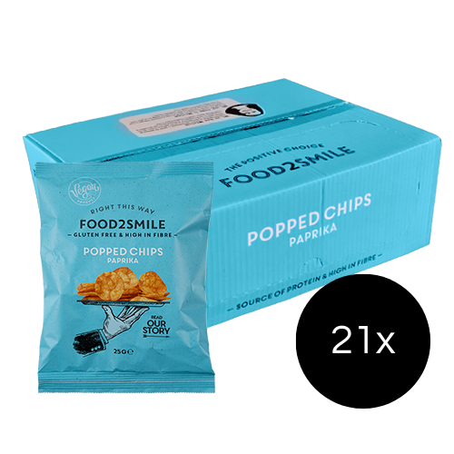 food2smile-chips-popped-chips-paprika-21x25g-vegan-glutenfrei image 1