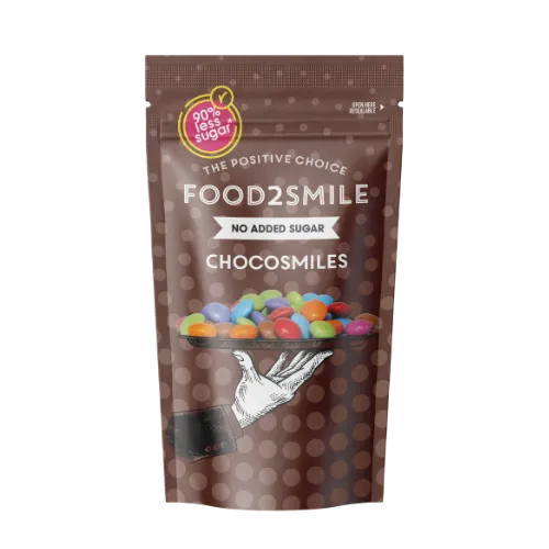 food2smile-chocosmiles-milchschokolade-linsen-85g-zuckerfrei image 1