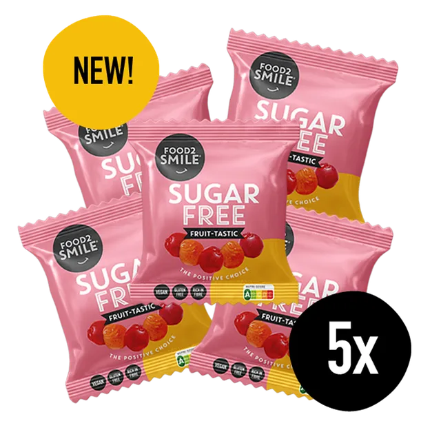 food2smile-candy-fruit-tastic-fruchtgummi-5x50g-zuckerfrei image 1
