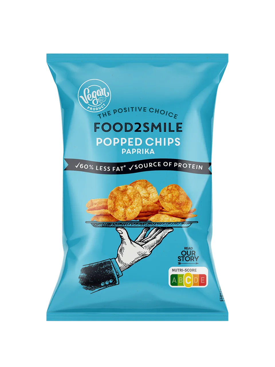 food2smile-chips-popped-chips-paprika-snack-90g-vegan image 1