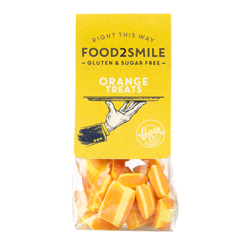 food2smile-candy-orange-treats-bonbons-90-g-zuckerfrei image 1