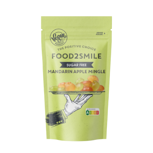 food2smile-candy-mandarin-apple-mingle-gummi-85g-zuckerfrei image 1